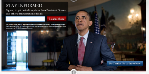 Landing Page White House